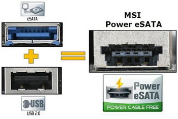 power eSATA port